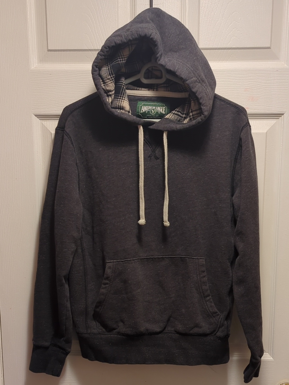 American Eagle Outfitters Dark Gray Hooded Pullover Sweatshirt XS